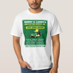 Camiseta Plantilla de corte de hierba de jardín paisajista