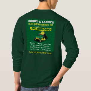 Camiseta Plantilla de corte de hierba de jardín paisajista