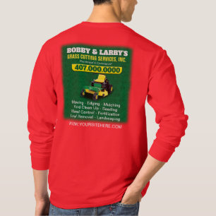 Camiseta Plantilla de corte de hierba de jardín paisajista