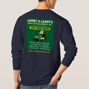 Camiseta Plantilla de corte de hierba de jardín paisajista