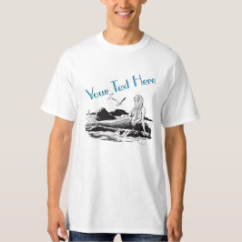 Camiseta Plantilla de cosecha de mermaid