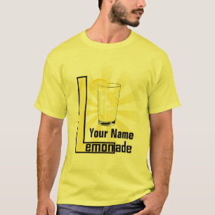 Camiseta Plantilla de diseño de texto de lemonade para cam