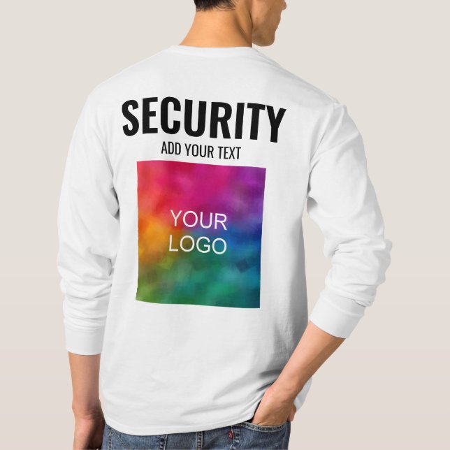 Camiseta Plantilla de doble cara de seguridad para hombres  (Reverso)