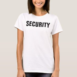 Camiseta Plantilla de doble cara Mujeres con seguridad blan