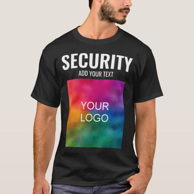 Camiseta Plantilla de doble cara Seguridad moderna para hom (Anverso)