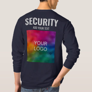 Camiseta Plantilla de doble lado para hombres de seguridad 