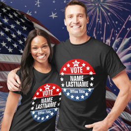 Camiseta Plantilla de elección de campaña personalizado