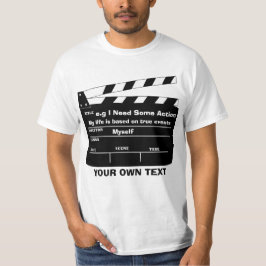 Camiseta Plantilla de encargo del clapperboard