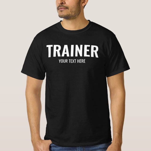 Camiseta Plantilla de Entrenador Personalizable para Hombre (Anverso)