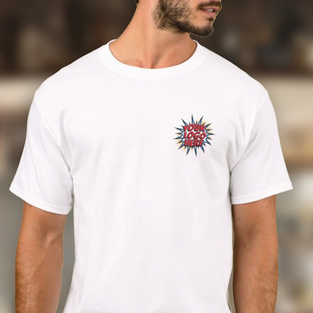 Camiseta Plantilla de envío de logotipos - Personal blanco (Subido por el creador)