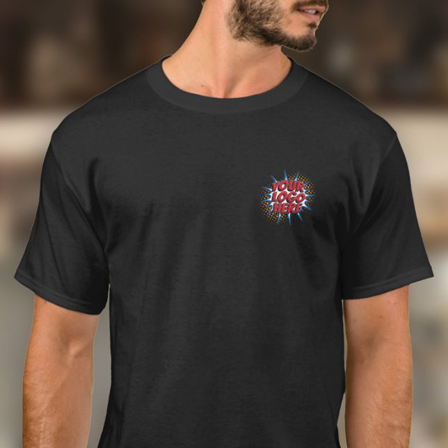 Camiseta Plantilla de envío de logotipos - Personal negro (Subido por el creador)