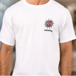 Camiseta Plantilla de envío de nombres de empleados y logot