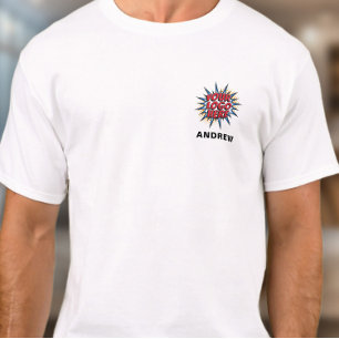 Camiseta Plantilla de envío de nombres de empleados y logot