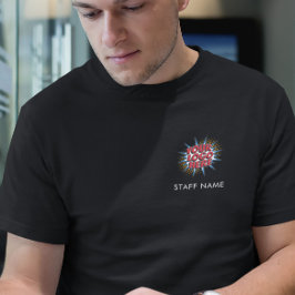 Camiseta Plantilla de envío de nombres y logotipos - Negro