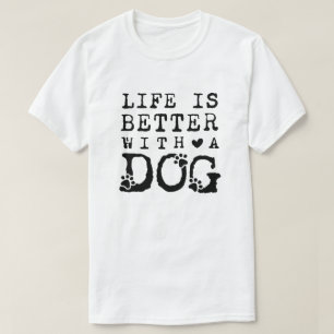 Camiseta Plantilla de foto de cita de perro moderno