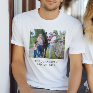 Camiseta Plantilla de foto familiar personalizada y texto p
