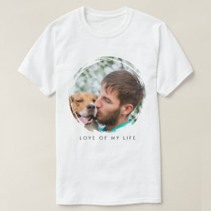 Camiseta Plantilla de foto y texto personalizados Círculo T