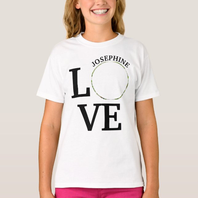 Camiseta Plantilla de fotografía de amor de Personalizados  (Anverso)