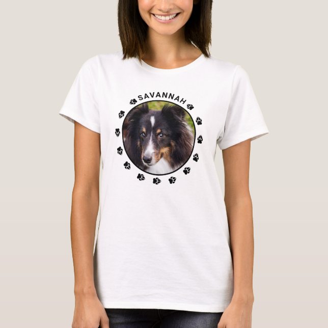 Camiseta Plantilla de fotografía de Mascota personalizado c (Anverso)