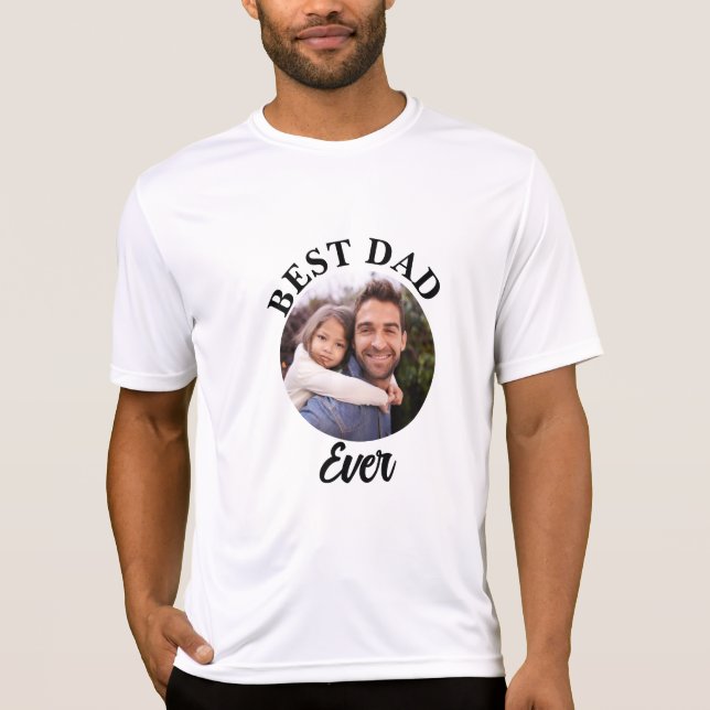 Camiseta Plantilla de fotografía personalizada de Best Dad (Anverso)