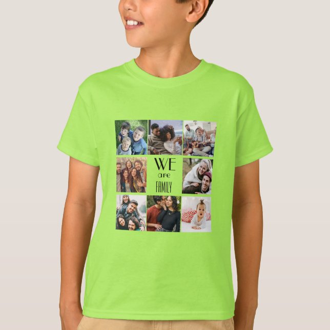 Camiseta Plantilla de fotografía personalizada "Somos famil (Anverso)