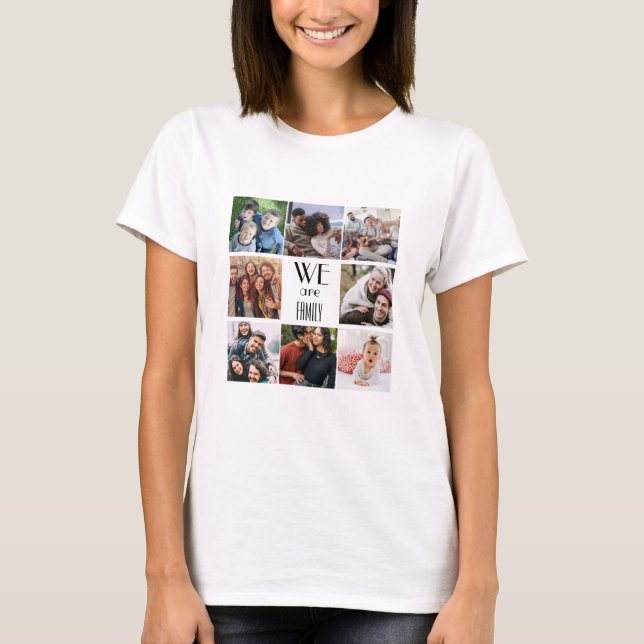 Camiseta Plantilla de fotografía personalizada "Somos famil (Anverso)