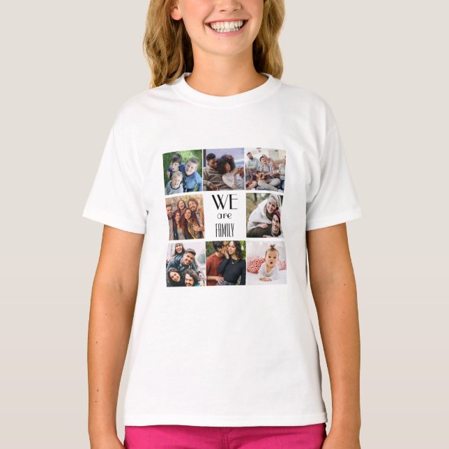 Camiseta Plantilla de fotografía personalizada "Somos famil (Anverso)