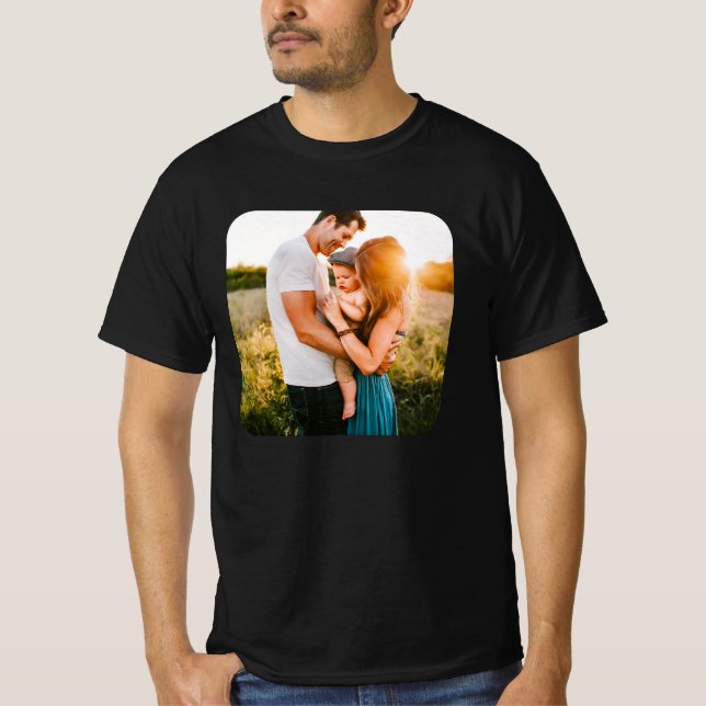 Camiseta Plantilla de fotografía redondeada TShirt (Anverso)