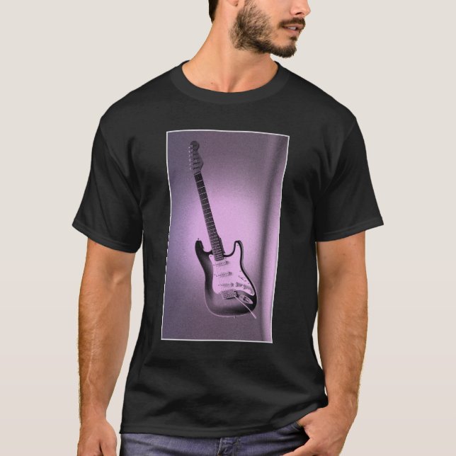 Camiseta Plantilla de guitarra eléctrica de arte pop modern (Anverso)