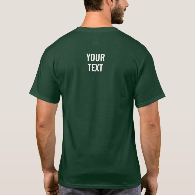  Camisetas personalizadas Personalizar añadir su imagen Frente y  Atrás Su Diseño Aquí Camisetas unisex para adultos, Verde : Ropa, Zapatos y  Joyería