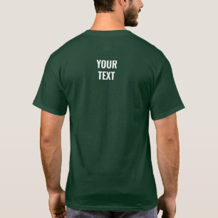 Camiseta Plantilla de impresión en el reverso para el verde
