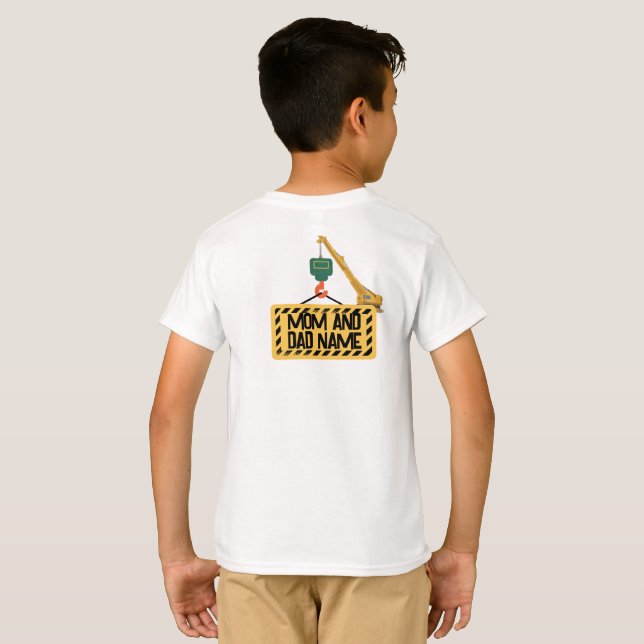 Camiseta Plantilla de invitación de cumpleaños número 3 de  (Reverso completo)