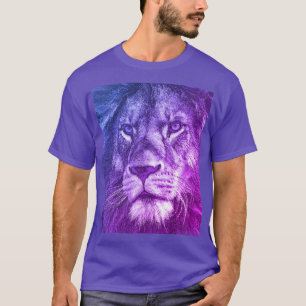 Camiseta Plantilla de la cara de león de animales de las ca