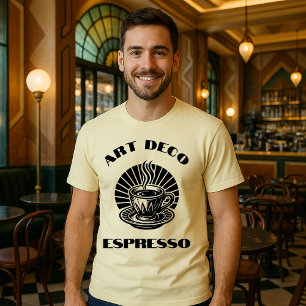 Camiseta Plantilla de la Copa de Café de Espresso de Arte D