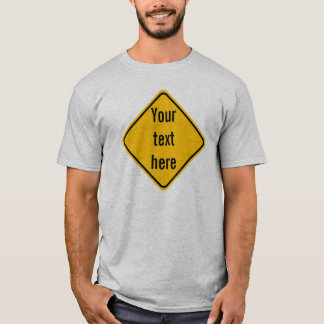 Camiseta Plantilla de la señal de tráfico del diamante