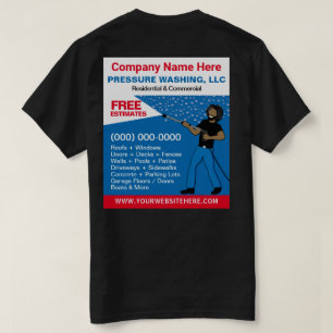 Camiseta Plantilla de lavado y limpieza de presión