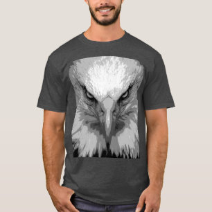 Camiseta Plantilla de los hombres de la cara de águila eleg
