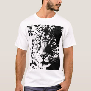 Camiseta Plantilla de Mens Tee Shirts Pop Art Animal Leopar