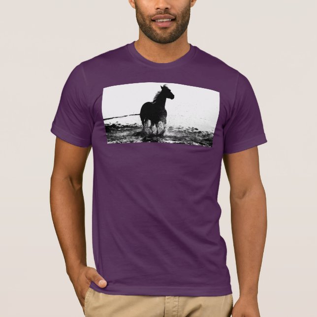 Camiseta Plantilla de moda Corriendo Caballo Elegante Pop M (Anverso)