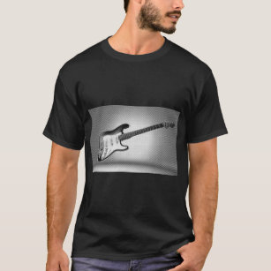 Camiseta Plantilla de moda de guitarra eléctrica de arte po