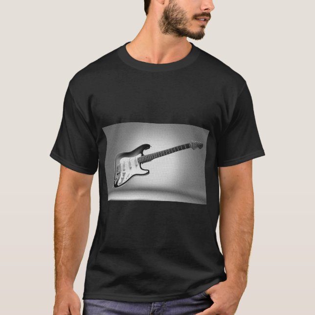 Camiseta Plantilla de moda de guitarra eléctrica de arte po (Anverso)