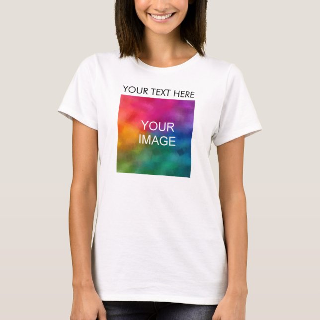 Camiseta Plantilla de moda moderna y elegante para mujeres  (Anverso)