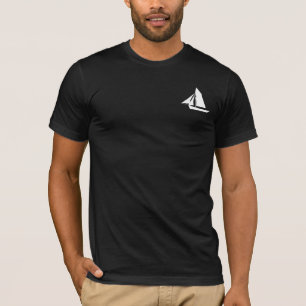 Camiseta Plantilla de nombre del capitán Sailor Mens Black