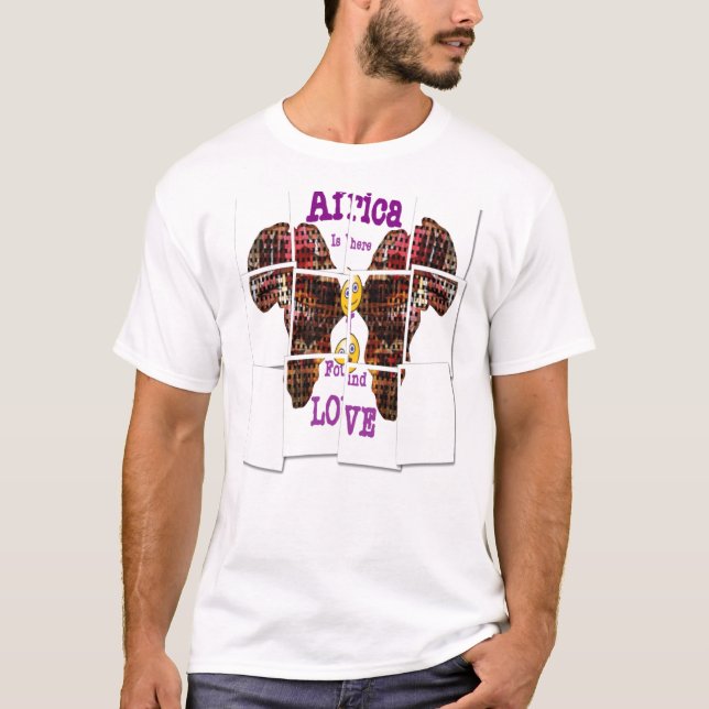 Camiseta Plantilla de patrón de arte cultural de mapas afri (Anverso)