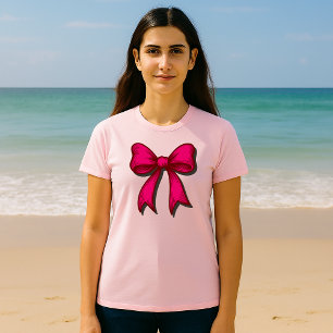 Camiseta Plantilla de Personalizable Coquette Bow