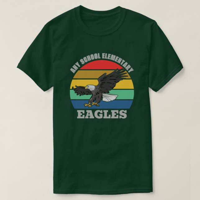 Camiseta Plantilla de Personalizable de escuela de mascota  (Diseño del anverso)