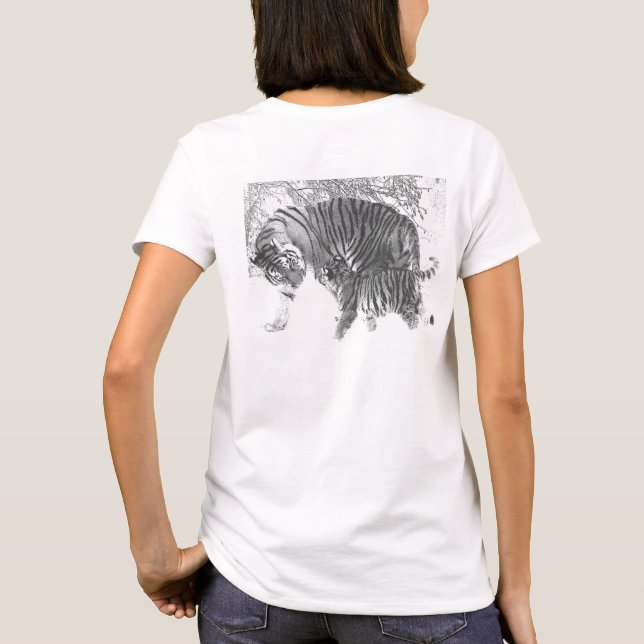 Camiseta Plantilla de Personalizable de moda moderna de Tig (Reverso)