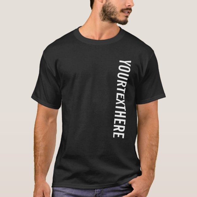 Camiseta Plantilla de personalizado Mens Modern Big Large F (Anverso)