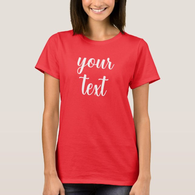 Camiseta Plantilla de personalizado Su nombre de texto Muje (Anverso)