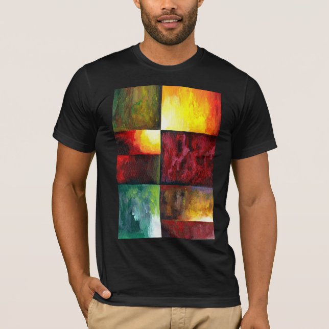 Camiseta Plantilla de pintura de arte abstracto elegante y  (Anverso)